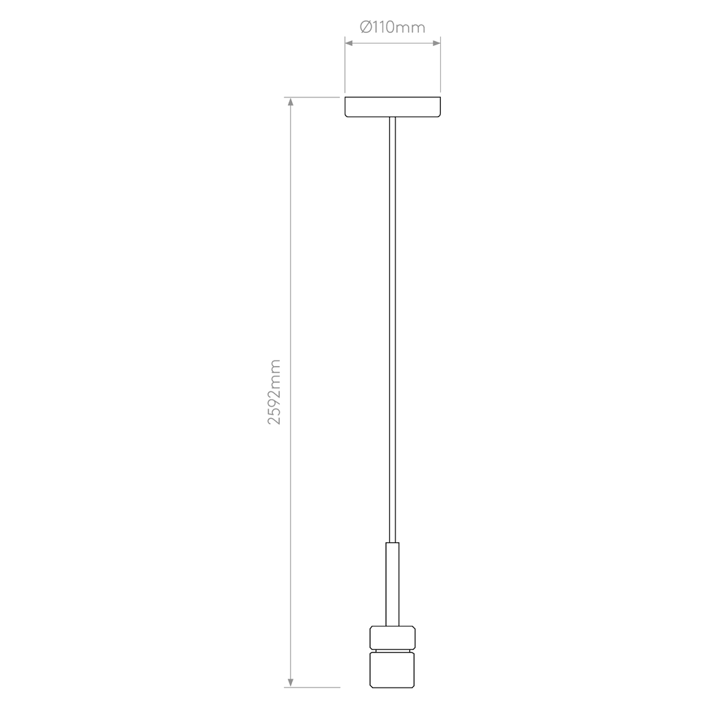 1184021 Ceiling Pendant Suspension Kit Bronze