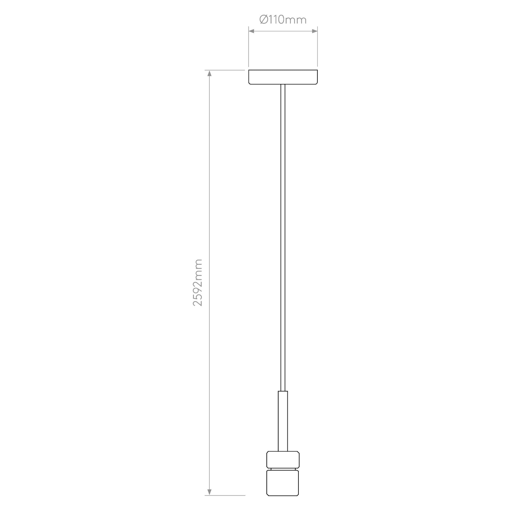 1184021 Ceiling Pendant Suspension Kit Bronze