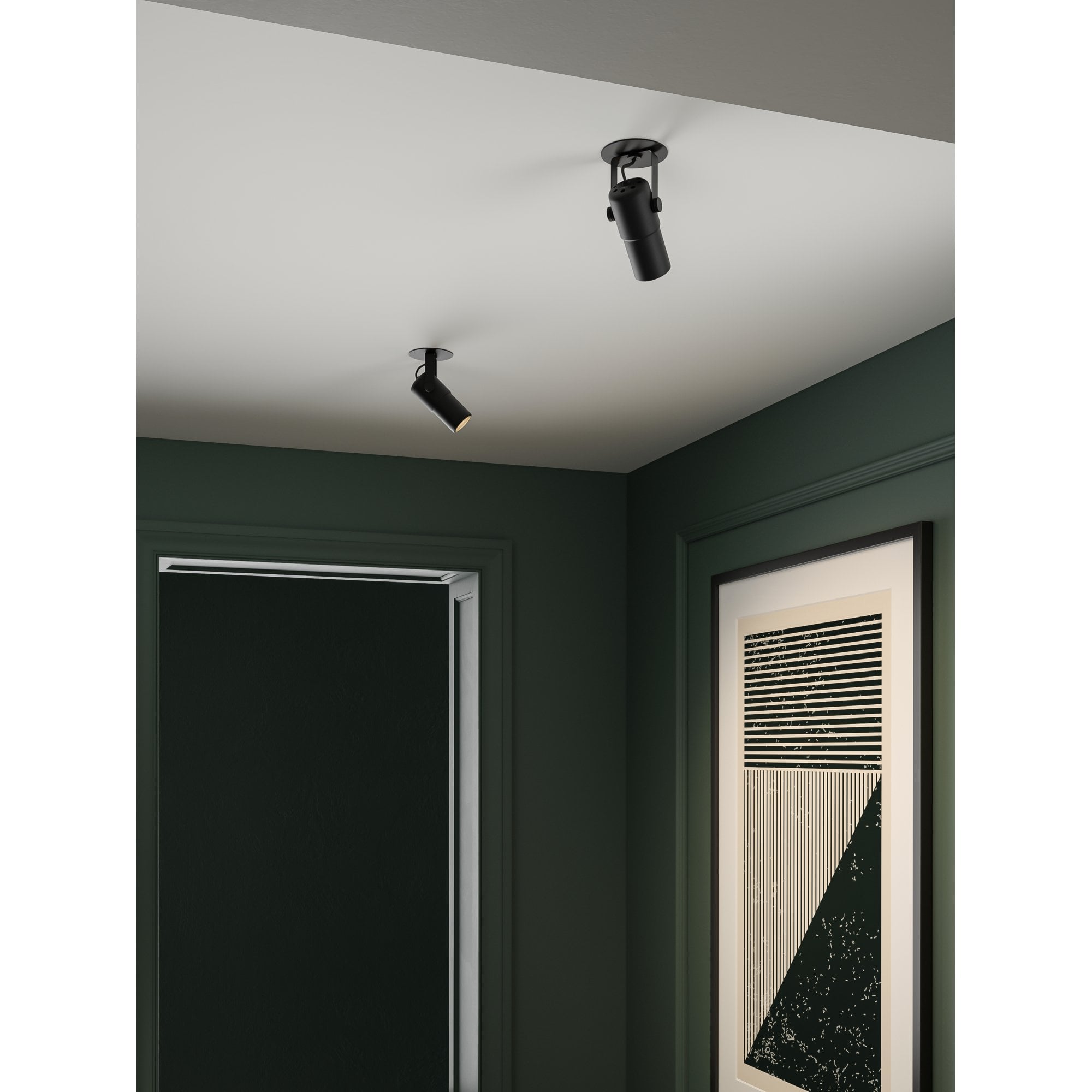 1491001 Stage Recessed Spotlight Matt Black