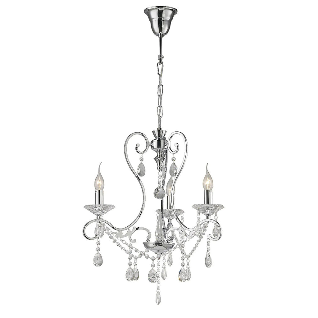 IL31363 Vela Pendant Polished Chrome/crystal