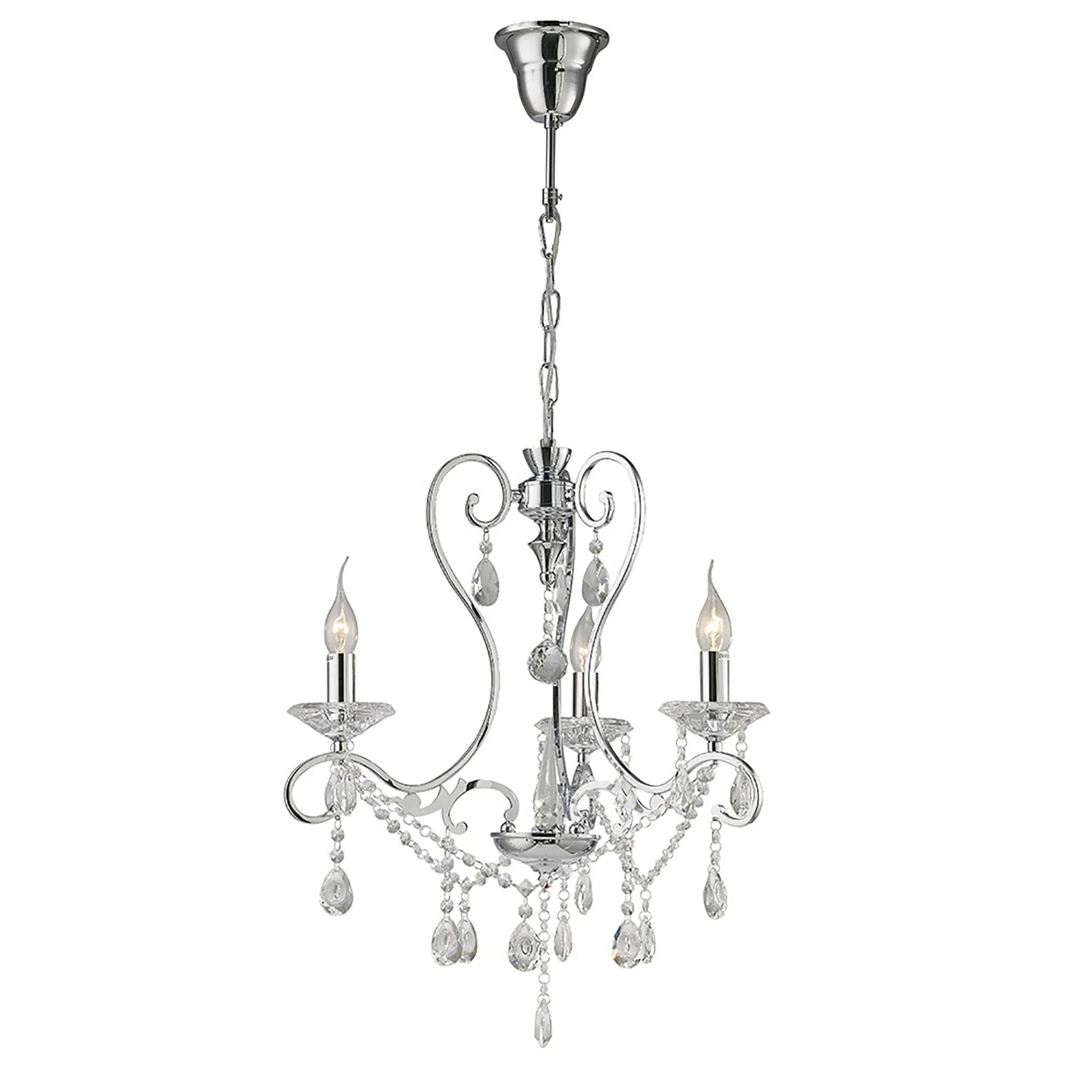 IL31363 Vela Pendant Polished Chrome/crystal