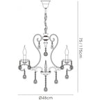 IL31363 Vela Pendant Polished Chrome/crystal