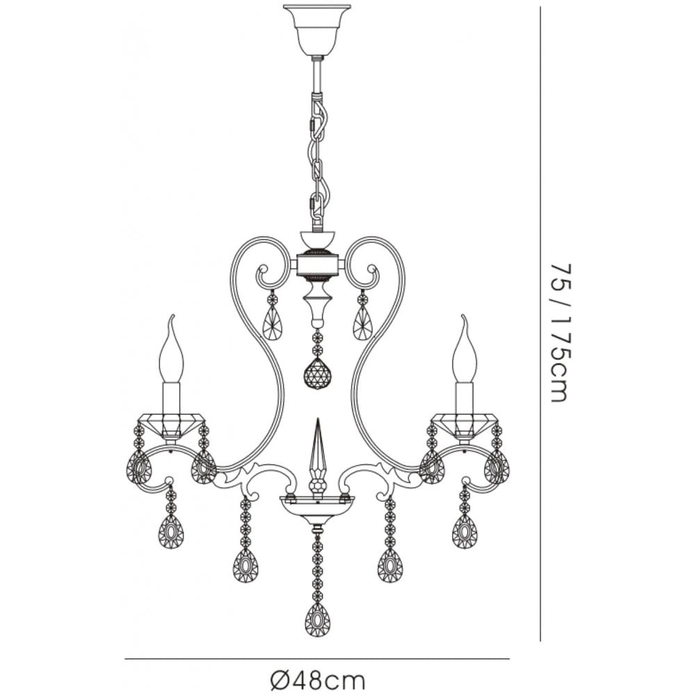 IL31363 Vela Pendant Polished Chrome/crystal
