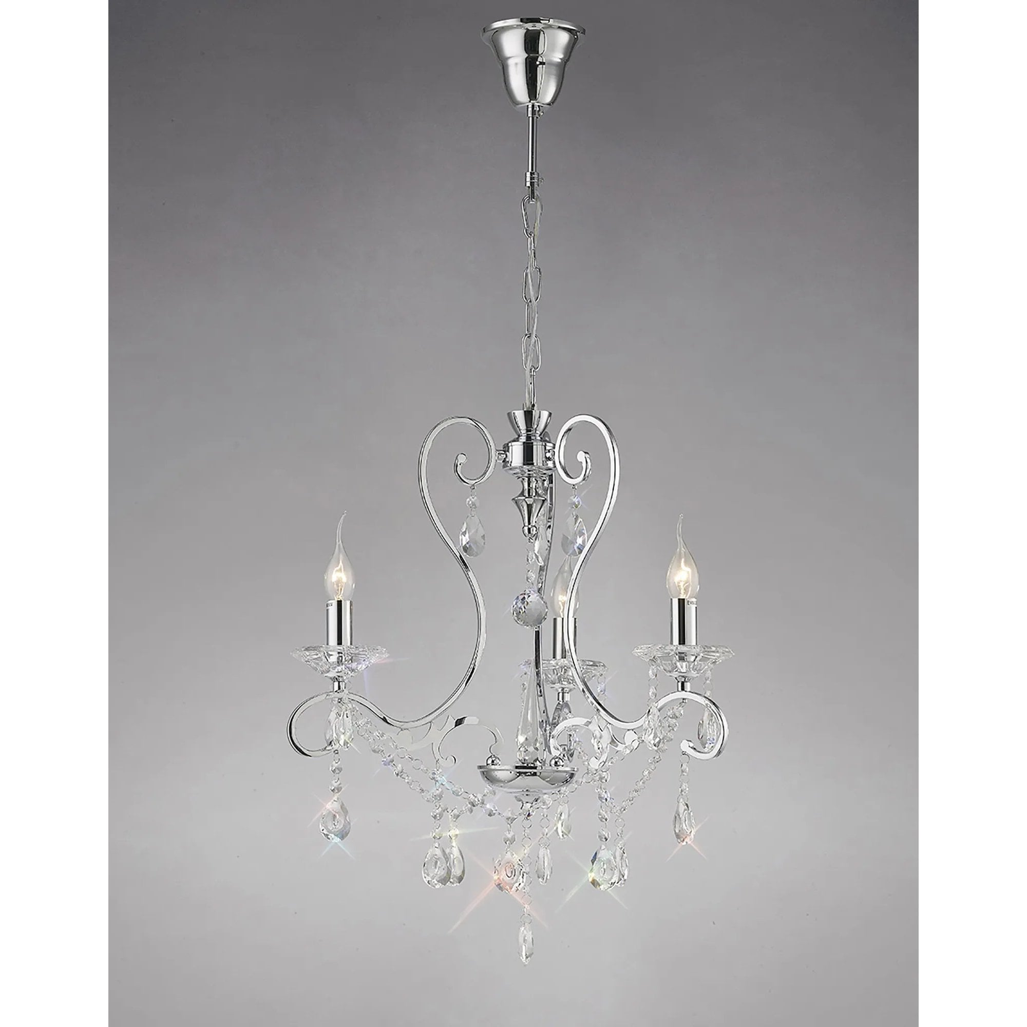 IL31363 Vela Pendant Polished Chrome/crystal