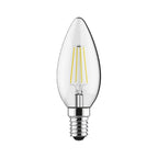 Luxram Pack Of 10 Value Classic LED Candle E14 Dimmable 4W 3000K Warm White