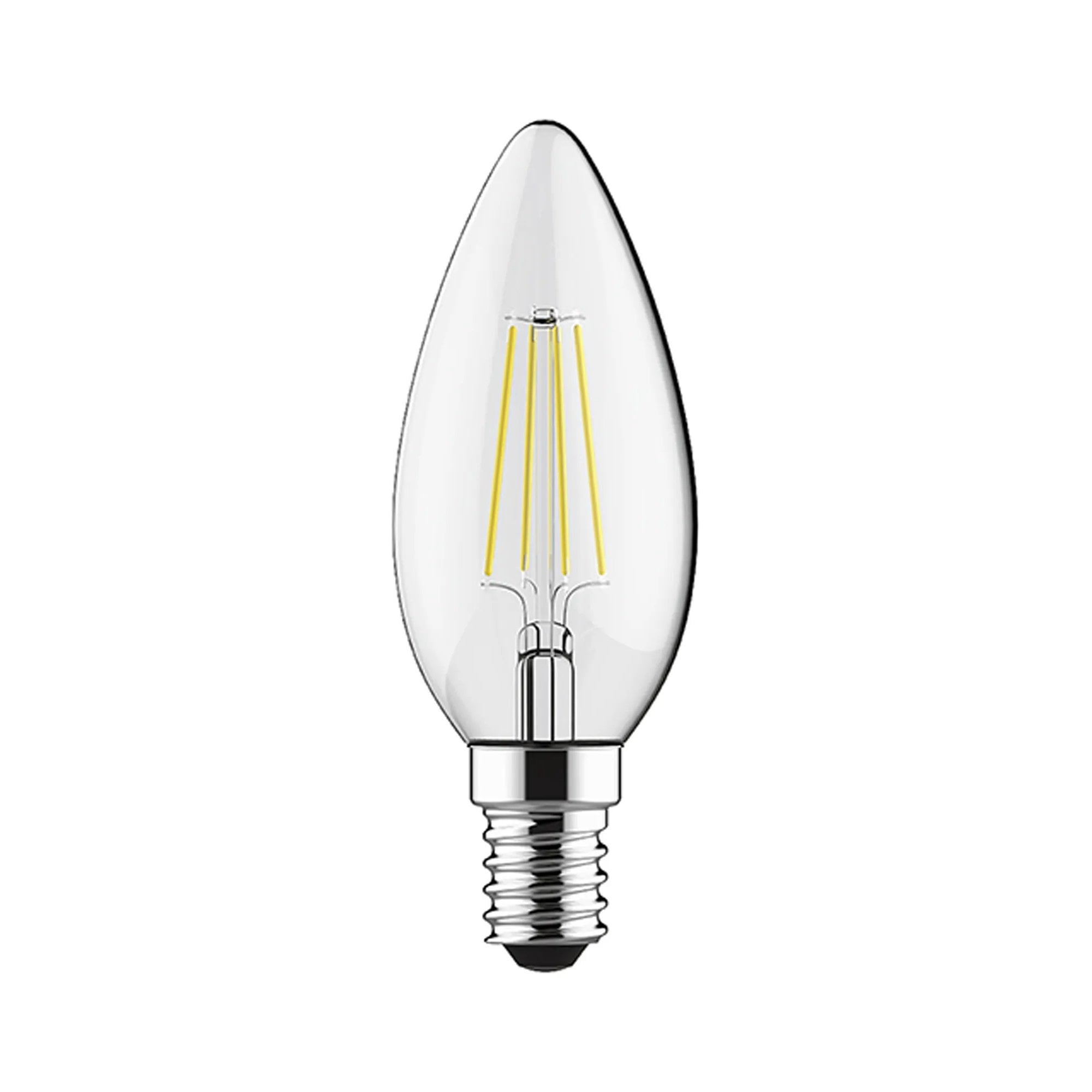 Luxram Pack Of 10 Value Classic LED Candle E14 Dimmable 4W 3000K Warm White