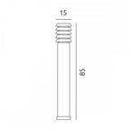 ALTA-L-E27-BLK Alta 1 Light Large Bollard Black