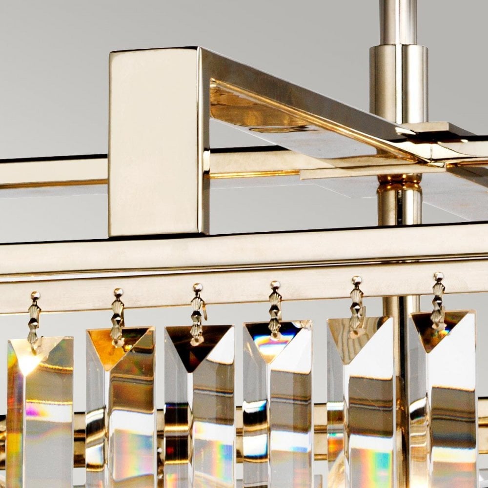 ARIES-4P-L Aries 4 Light Large Chandelier Polished Nickel