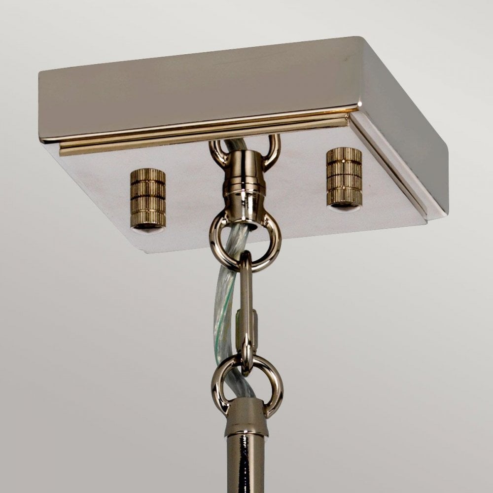 ARIES-4P-L Aries 4 Light Large Chandelier Polished Nickel