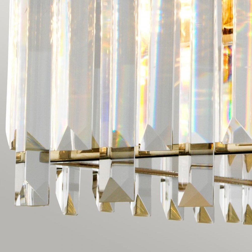ARIES-4P-L Aries 4 Light Large Chandelier Polished Nickel