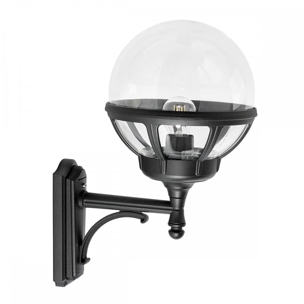 B1-BLACK-C Bologna 1 Light Up Wall Light Black