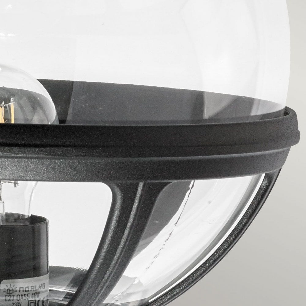 B1-BLACK-C Bologna 1 Light Up Wall Light Black