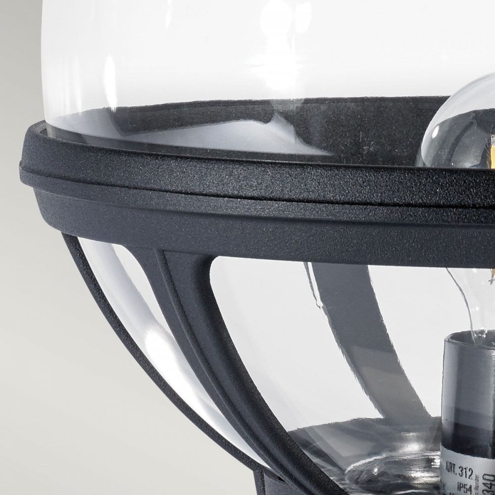 B3-BLACK-C Bologna 1 Light Pedestal Black