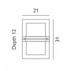 BASEL-E27-BLK-C Basel 1 Light Wall Lantern Black With Clear Glass