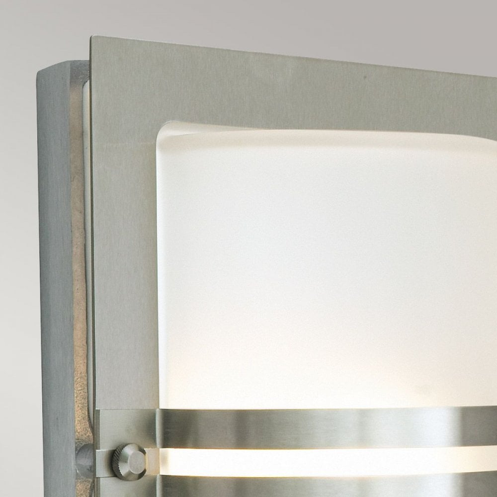BASEL-E27-S-S-F Basel 1 Light Wall Lantern Stainless Steel With Frosted Glass
