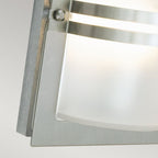 BASEL-E27-S-S-F Basel 1 Light Wall Lantern Stainless Steel With Frosted Glass