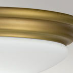BATH-BROMPTON-F-BB Brompton 1 Light Flush Brushed Brass
