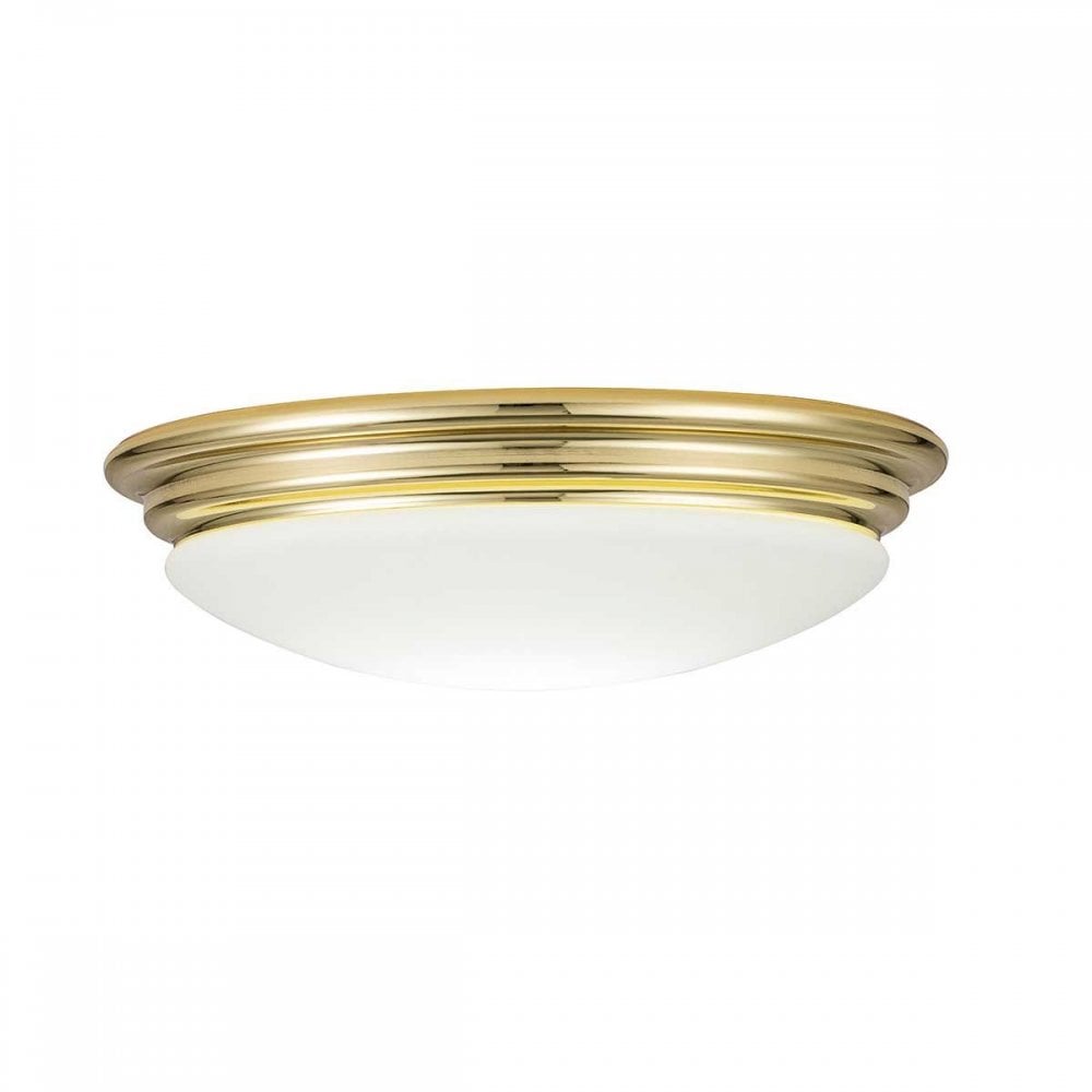 BATH-BROMPTON-F-PB Brompton 1 Light Flush Polished Brass