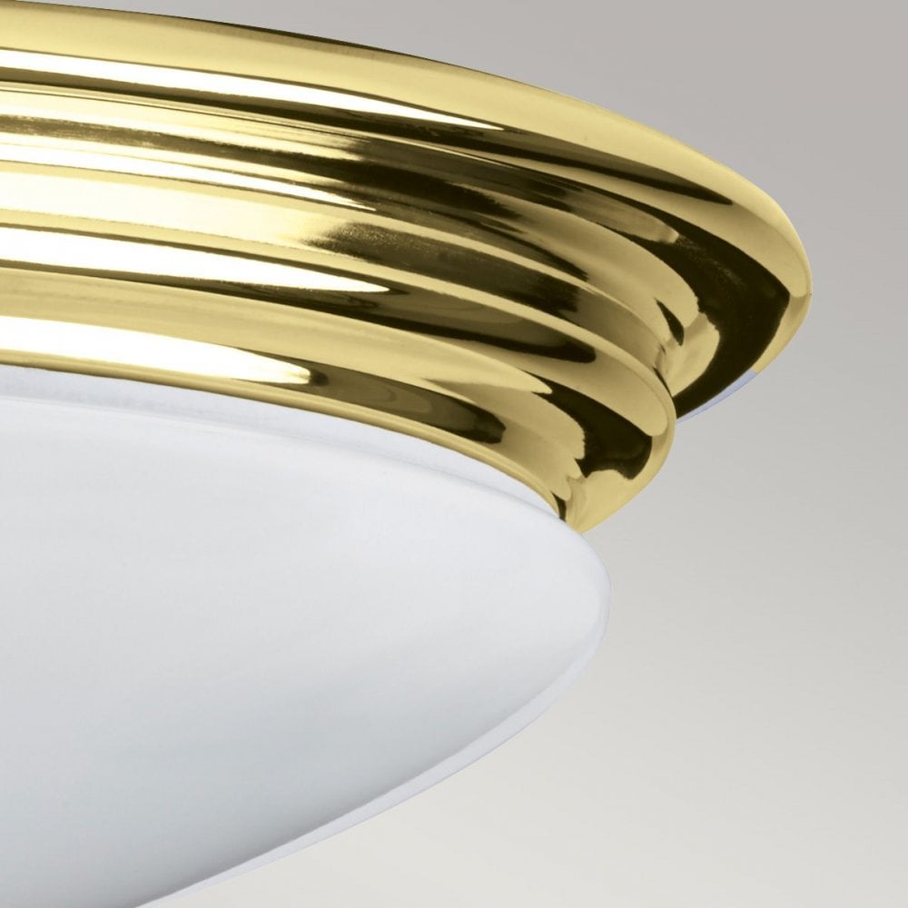 BATH-BROMPTON-F-PB Brompton 1 Light Flush Polished Brass