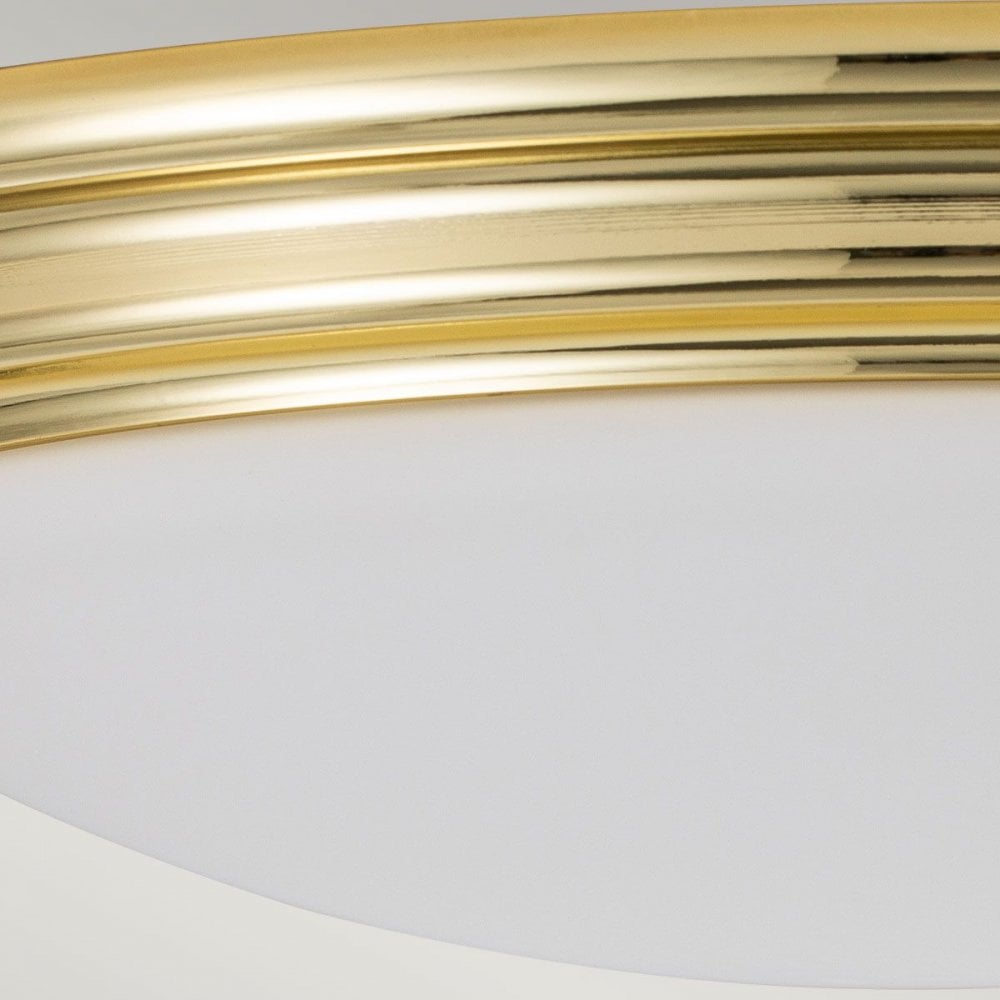 BATH-BROMPTON-F-PB Brompton 1 Light Flush Polished Brass