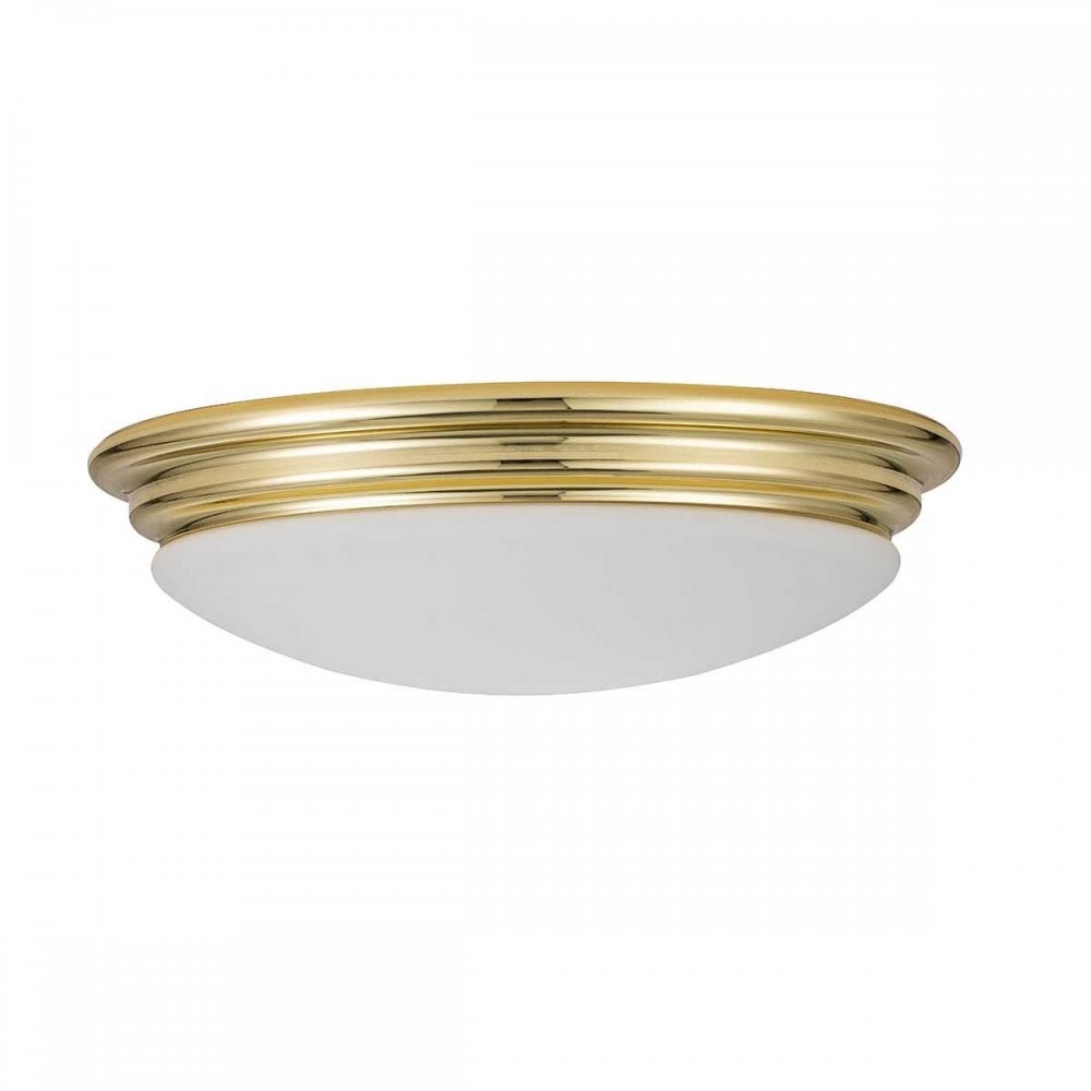 BATH-BROMPTON-F-PB Brompton 1 Light Flush Polished Brass