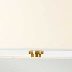 BATH-FALMOUTH-SF-FG Falmouth 3 Light Semi-Flush French Gold/ White Shade