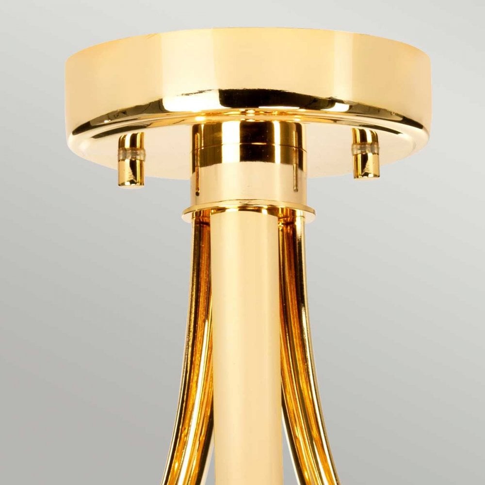 BATH-FALMOUTH-SF-FG Falmouth 3 Light Semi-Flush French Gold/ White Shade