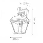 BAYVIEW-2L-BK Bayview 1 Light Large Wall Lantern Black