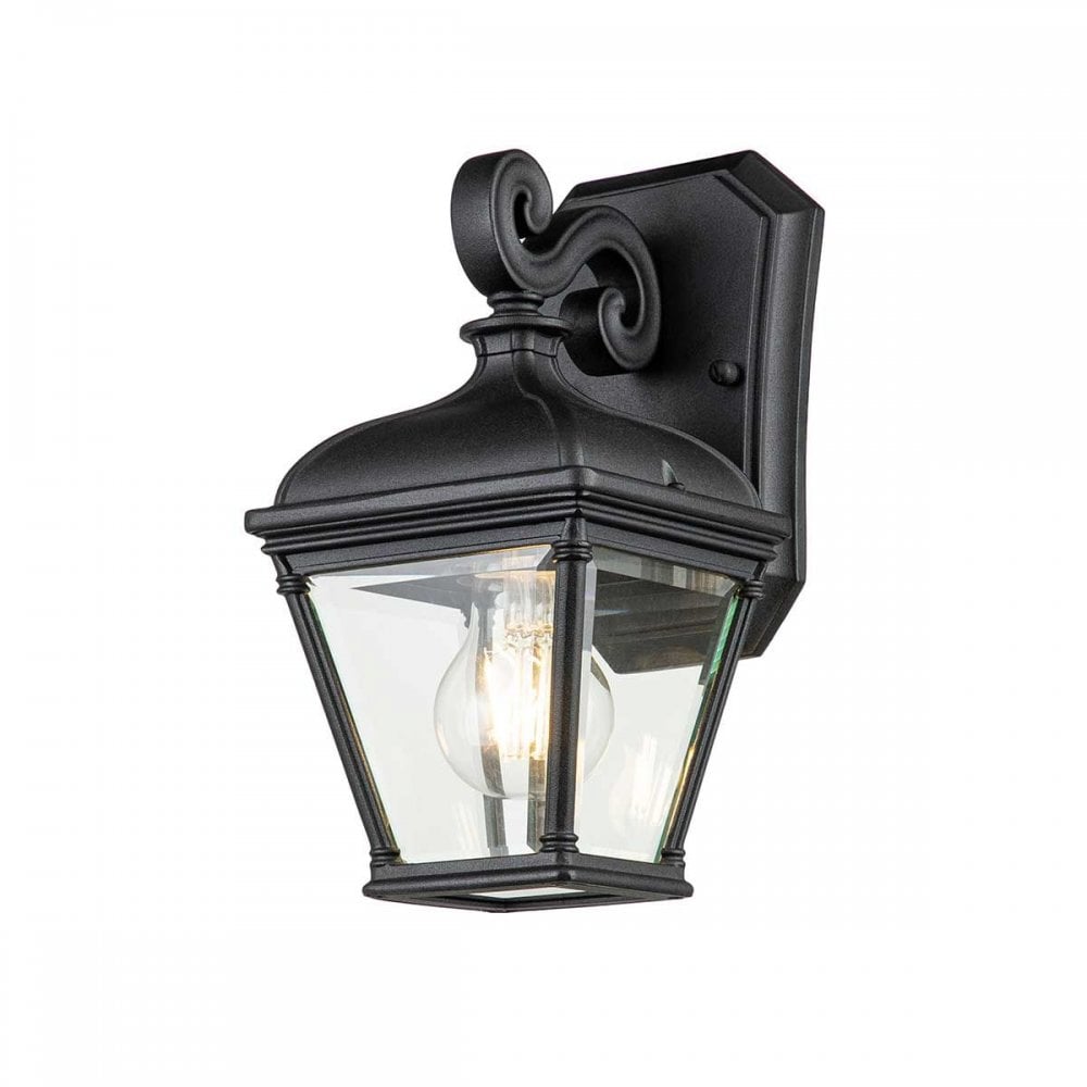 BAYVIEW-2S-BK Bayview 1 Light Small Wall Lantern Black