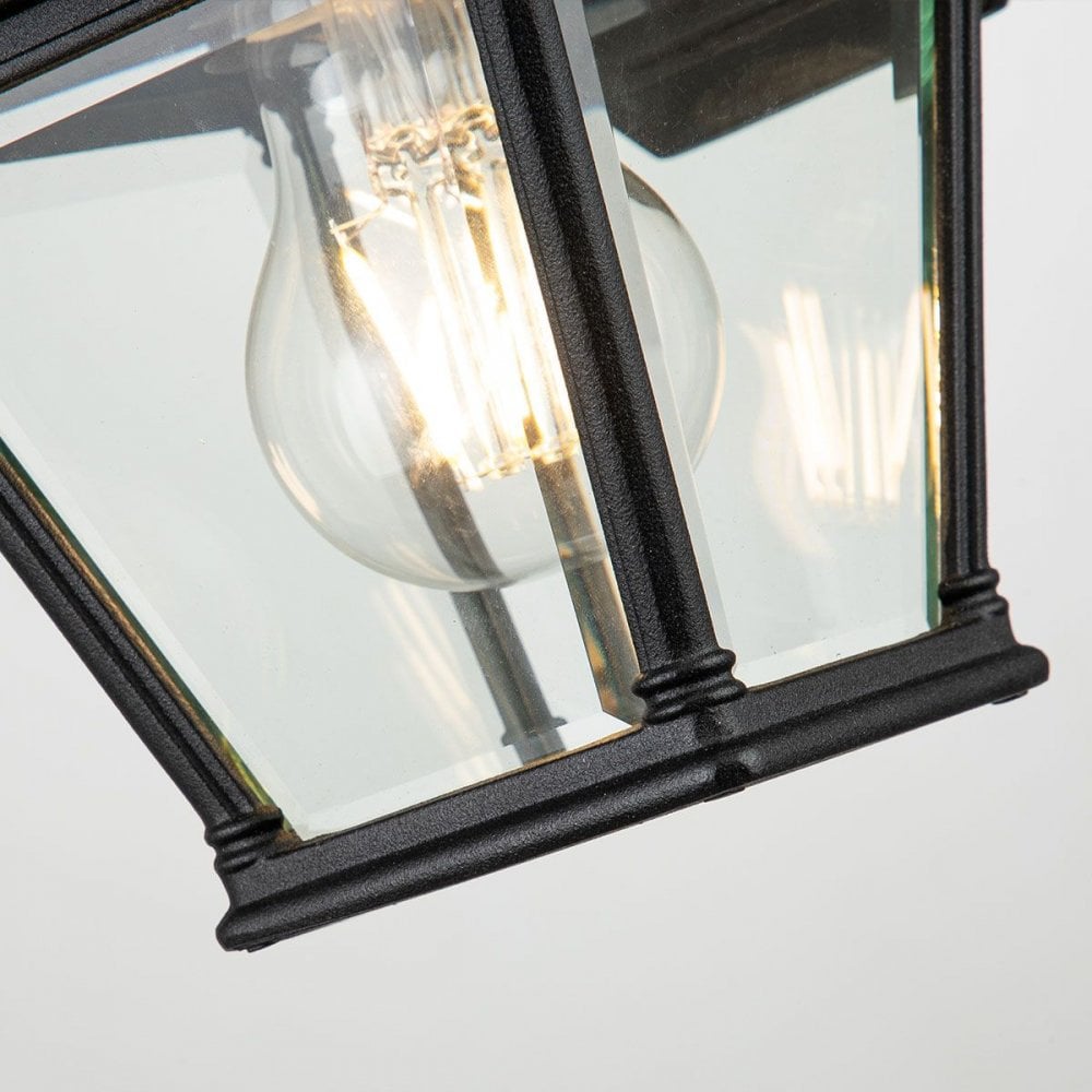BAYVIEW-2S-BK Bayview 1 Light Small Wall Lantern Black
