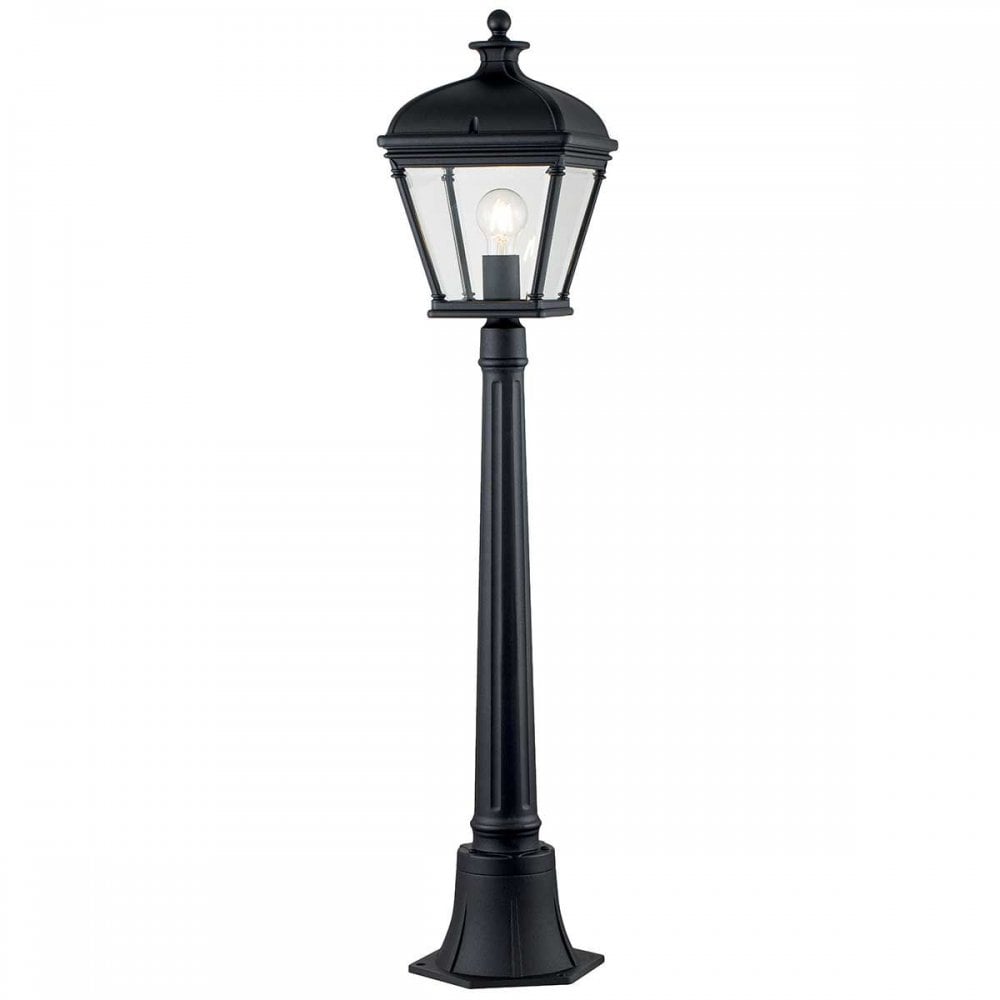 BAYVIEW-4M-BK Bayview 1 Light Medium Pillar Lantern Black
