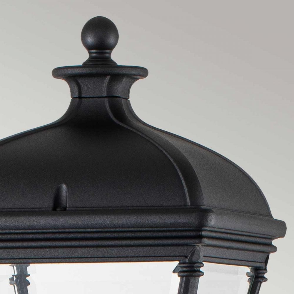 BAYVIEW-4M-BK Bayview 1 Light Medium Pillar Lantern Black