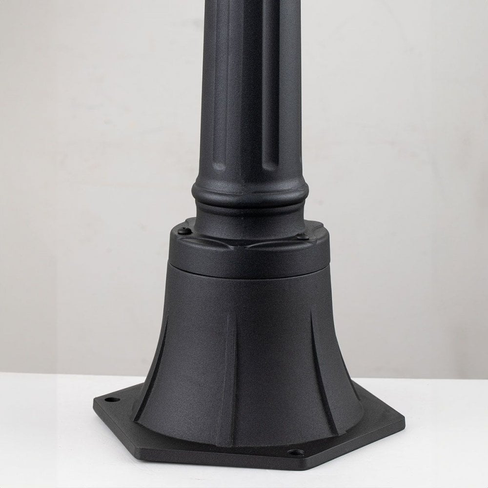 BAYVIEW-4M-BK Bayview 1 Light Medium Pillar Lantern Black