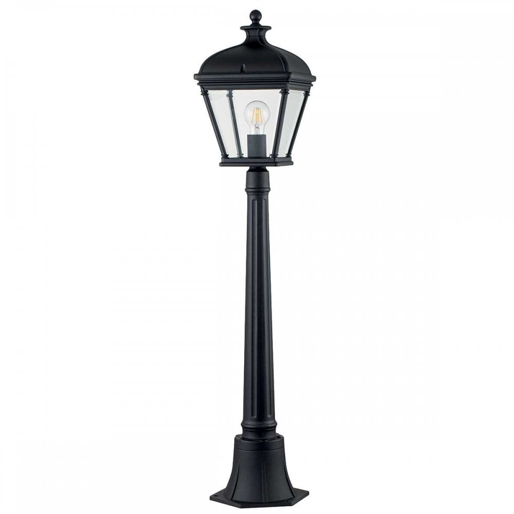 BAYVIEW-4M-BK Bayview 1 Light Medium Pillar Lantern Black