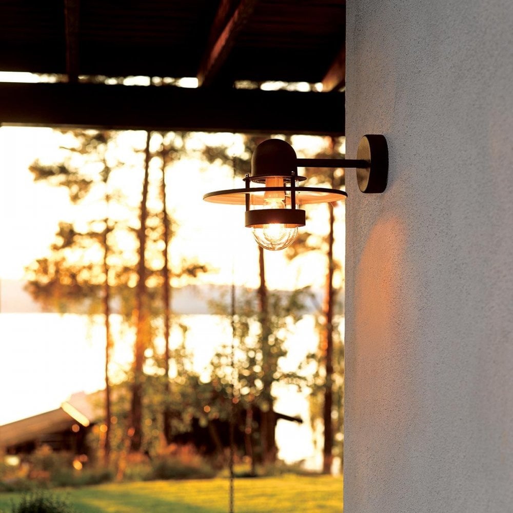 BERGEN-BLACK-C Bergen 1 Light Wall Lantern Black