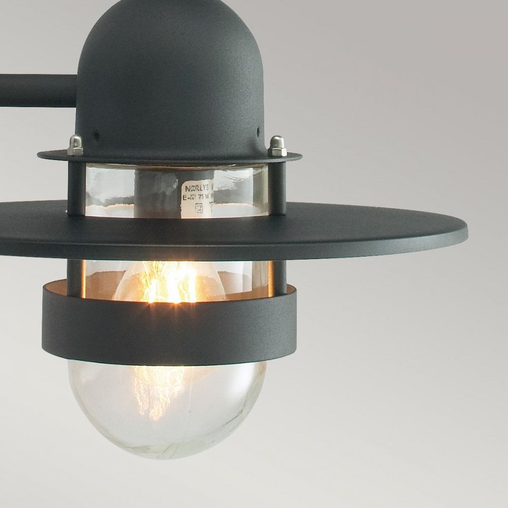 BERGEN-BLACK-C Bergen 1 Light Wall Lantern Black