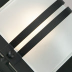 BERN-E27-BLK-F Bern 1 Light Wall Lantern Black With Frosted Glass