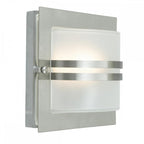 BERN-E27-S-S-F Bern 1 Light Wall Lantern Stainless Steel With Frosted Glass