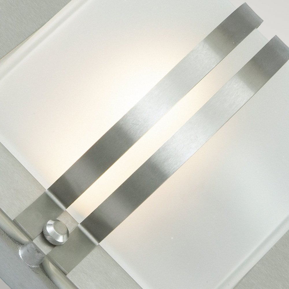 BERN-E27-S-S-F Bern 1 Light Wall Lantern Stainless Steel With Frosted Glass