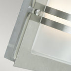 BERN-E27-S-S-F Bern 1 Light Wall Lantern Stainless Steel With Frosted Glass