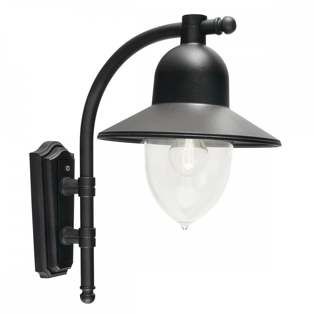 C2-BLACK Como 1 Light Wall Lantern Black