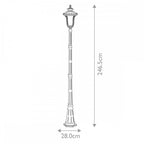 CC5-M-BK Chicago 1 Light Single Head Lamp Post Textured Black