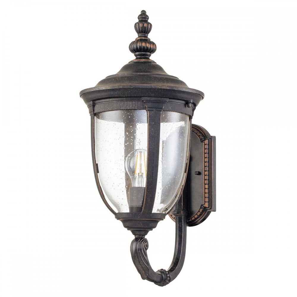 CL1-M Cleveland 1 Light Medium Wall Lantern Weathered Bronze
