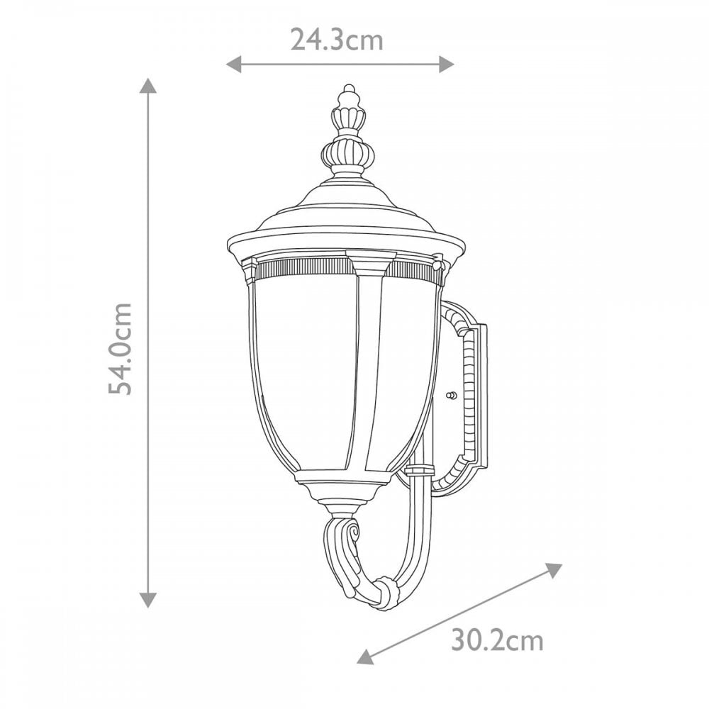 CL1-M Cleveland 1 Light Medium Wall Lantern Weathered Bronze