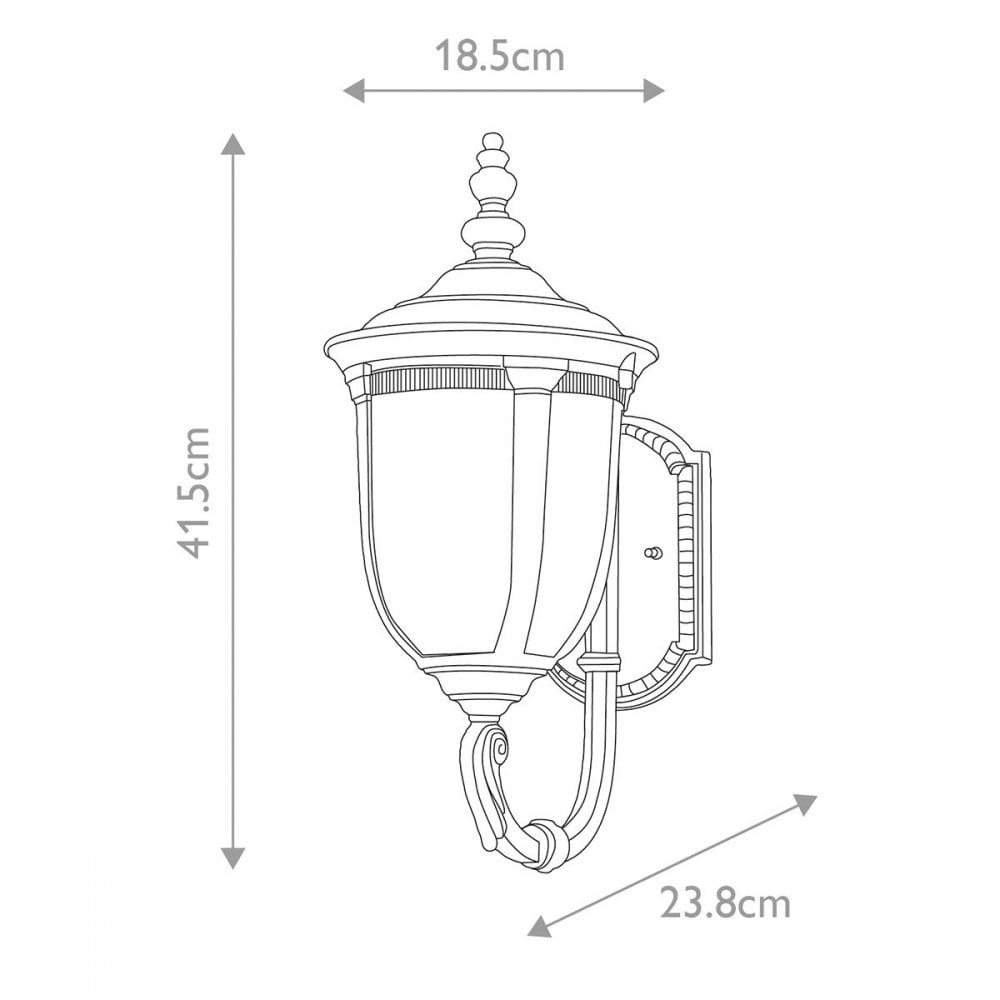 CL1-S Cleveland 1 Light Small Wall Lantern Weathered Bronze