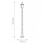 CL5-M Cleveland 1 Light Single Head Lamp Post Weathered Bronze