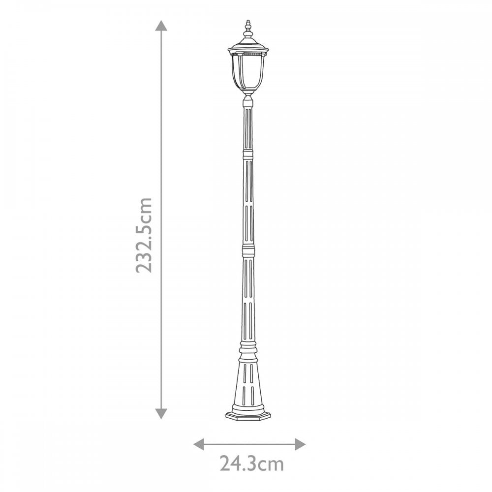 CL5-M Cleveland 1 Light Single Head Lamp Post Weathered Bronze