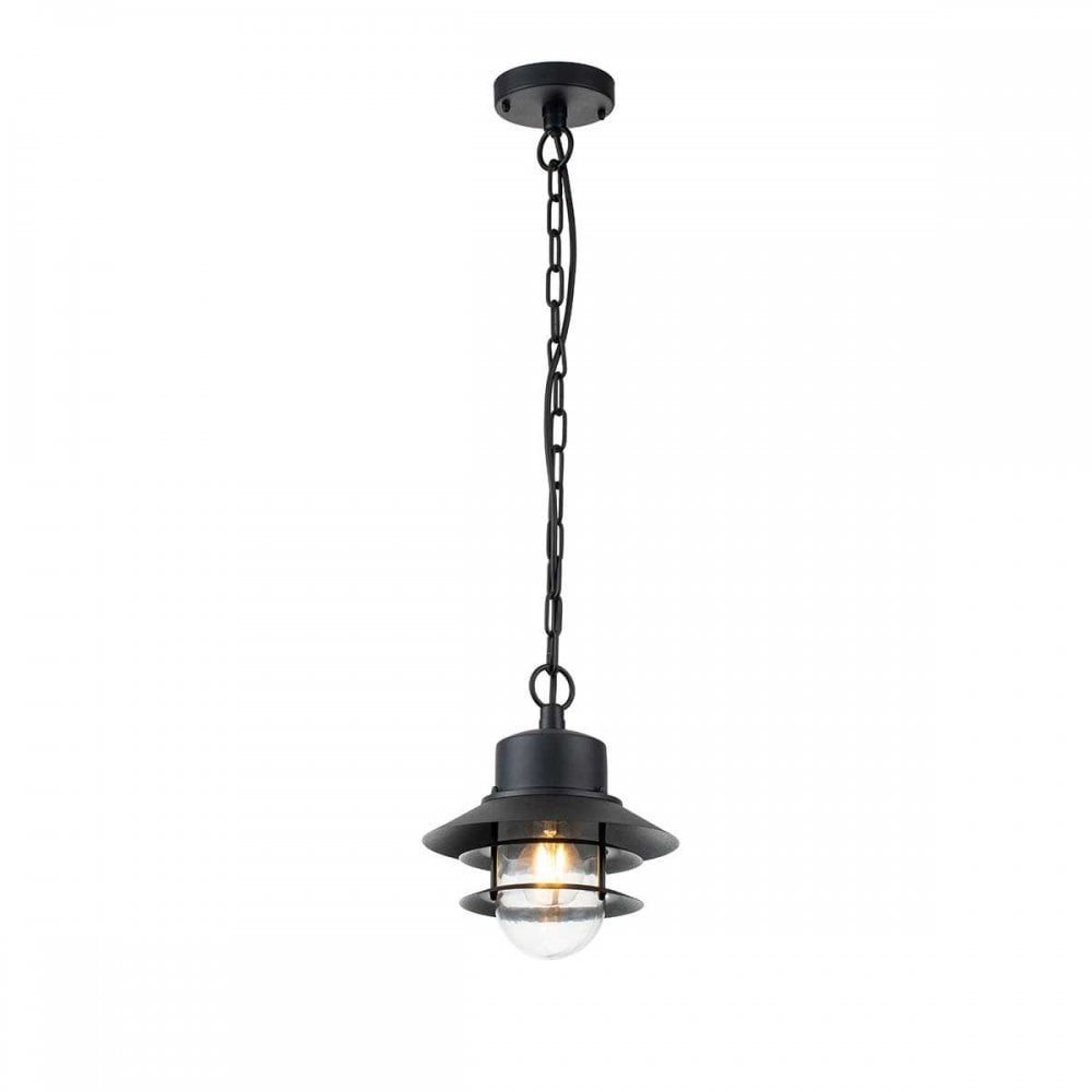 COPENHAGEN8-BK Copenhagen 1 Light Chain Lantern Black