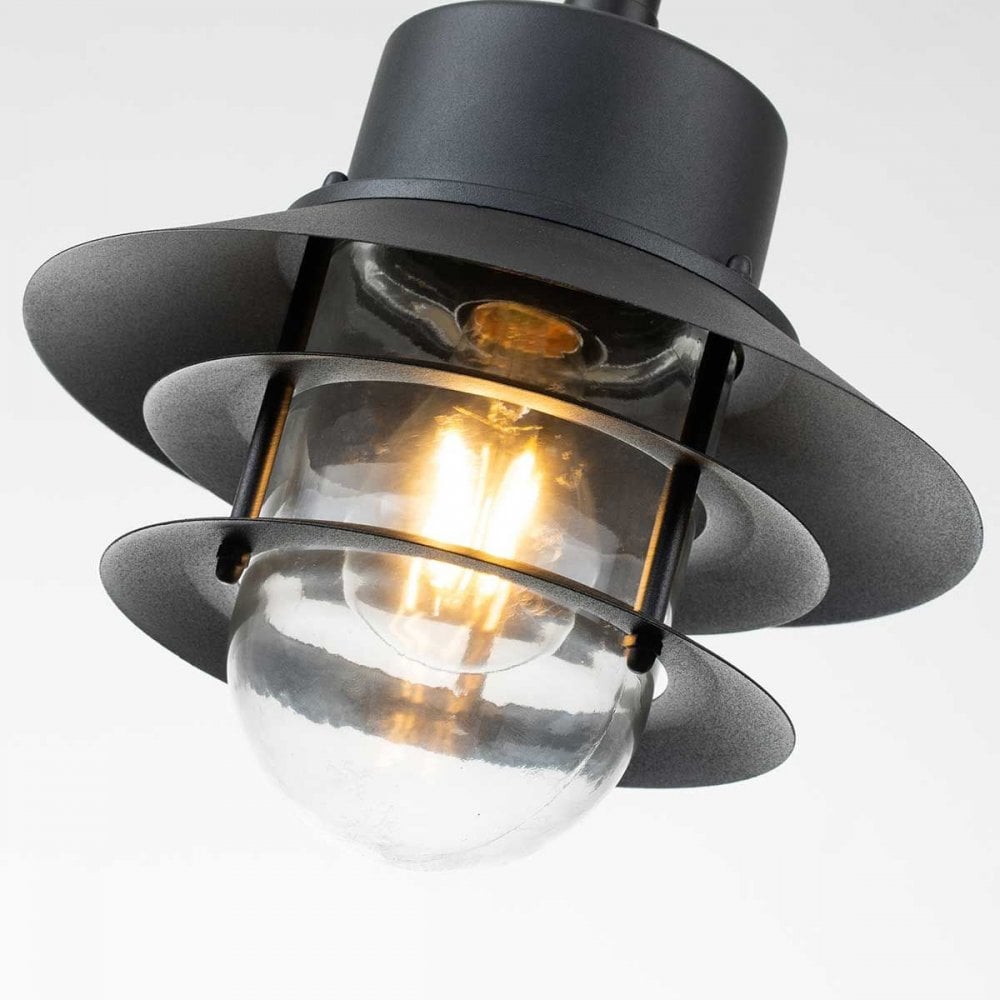 COPENHAGEN8-BK Copenhagen 1 Light Chain Lantern Black