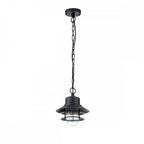 COPENHAGEN8-BK Copenhagen 1 Light Chain Lantern Black